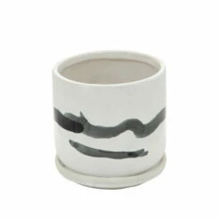 New 👍 Sagebrook Home Set Of 2 5, 6" Painted Planters With Saucer, White 5.12"H - 5.71" X 5.71" X 5.12" 🛒 -Sagebrook Home Online Shop unnamed file 3022