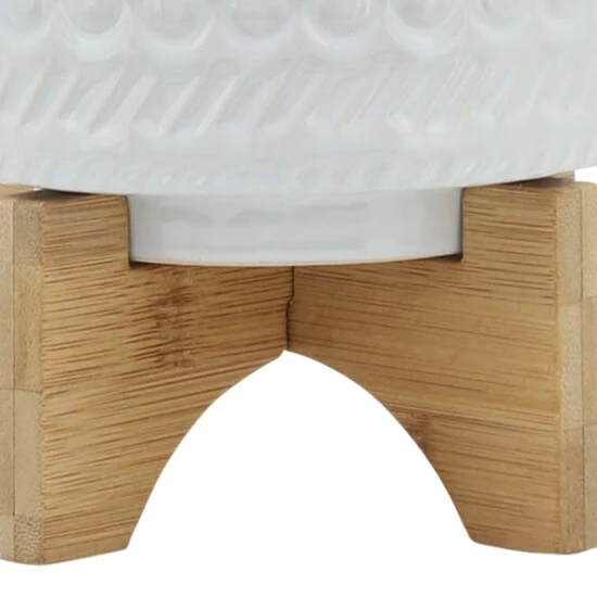 Buy โค๏ธ Sagebrook Home 5" Tribal Planter With Wood Stand, White 5.0"H - 6.0" X 6.0" X 5.0" ๐ 9 Buy โค๏ธ Sagebrook Home 5" Tribal Planter With Wood Stand, White 5.0"H - 6.0" X 6.0" X 5.0" ๐ - Image 7
