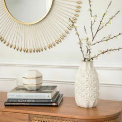 Cheapest ⌛ Sagebrook Home Marble 6" Octagon Orb With Inlay, White 5.5"H - 5.5" X 5.5" X 5.5" 🌟 -Sagebrook Home Online Shop unnamed file 3085