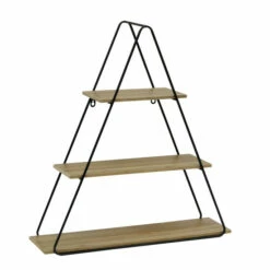 Brand new 🥰 Sagebrook Home Metal/Wood 26" Triangle Wall Shelf, Brown/Black 🥰