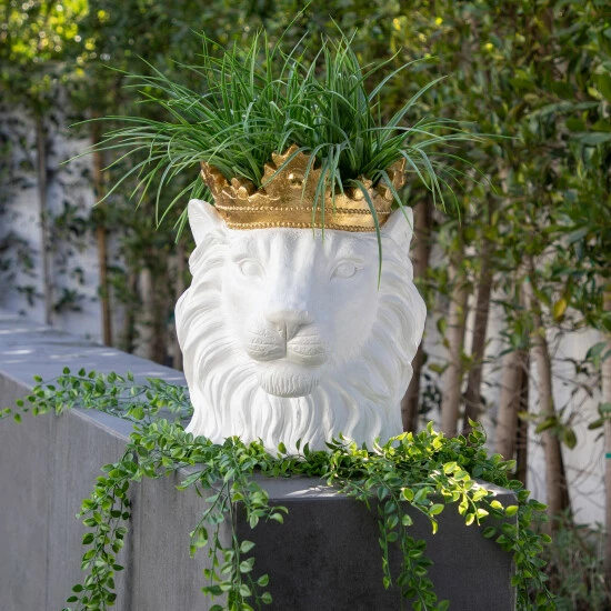 Discount ๐ Sagebrook Home Resin 16" Lion Withcrown, White 15.5"H - 15.5" X 13.0" X 15.5" ๐ 3 Discount ๐ Sagebrook Home Resin 16" Lion Withcrown, White 15.5"H - 15.5" X 13.0" X 15.5" ๐