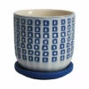 Cheap 🌟 Sagebrook Home 5" Tiny Squares Planter With Saucer, Blue 5"H - 5.0" X 5.0" X 5.0" 💯 -Sagebrook Home Online Shop unnamed file 3140