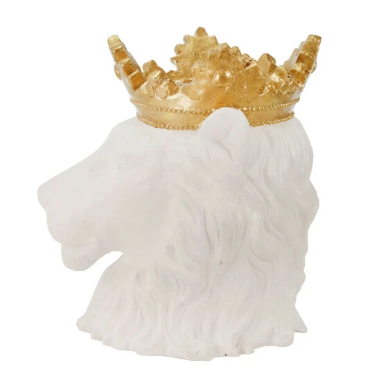 Discount ๐ Sagebrook Home Resin 16" Lion Withcrown, White 15.5"H - 15.5" X 13.0" X 15.5" ๐ 5 Discount ๐ Sagebrook Home Resin 16" Lion Withcrown, White 15.5"H - 15.5" X 13.0" X 15.5" ๐ - Image 3