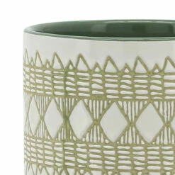 Discount 👍 Sagebrook Home Ceramic 5" Aztec Planter On Wooden Stand, Olive 6.0"H - 5.0" X 5.0" X 6.0" 😍 -Sagebrook Home Online Shop unnamed file 3160