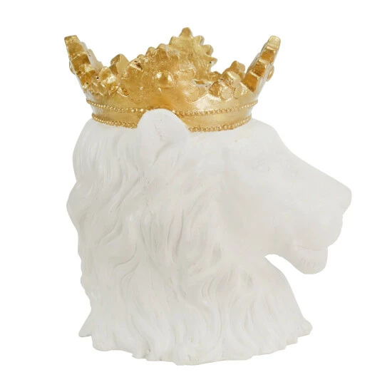 Discount ๐ Sagebrook Home Resin 16" Lion Withcrown, White 15.5"H - 15.5" X 13.0" X 15.5" ๐ 8 Discount ๐ Sagebrook Home Resin 16" Lion Withcrown, White 15.5"H - 15.5" X 13.0" X 15.5" ๐ - Image 6