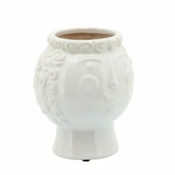 Flash Sale 👍 Sagebrook Home 6" Grandma Face Planter, White 7"H - 6.0" X 6.0" X 7.0" ❤️ -Sagebrook Home Online Shop unnamed file 3180