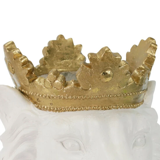 Discount ๐ Sagebrook Home Resin 16" Lion Withcrown, White 15.5"H - 15.5" X 13.0" X 15.5" ๐ 9 Discount ๐ Sagebrook Home Resin 16" Lion Withcrown, White 15.5"H - 15.5" X 13.0" X 15.5" ๐ - Image 7