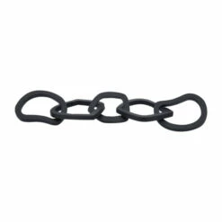 Buy 👍 Sagebrook Home Metal, 17" 5-link Chains, Black 0.5"H - 17.0" X 5.0" X 0.5" 🤩