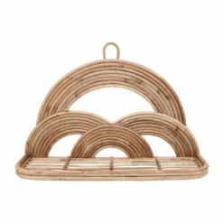 Outlet 😀 Sagebrook Home Rattan, 27" Wall Deco Tray, Natural 15"H - 27.0" X 7.0" X 15.0" 🥰 -Sagebrook Home Online Shop unnamed file 3212