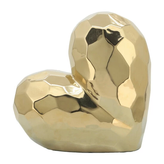 New ๐ Sagebrook Home Gold Ceramic Heart 11" 11.5"H - 11.5" X 5.25" X 11.5" ๐ฅ 4 New ๐ Sagebrook Home Gold Ceramic Heart 11" 11.5"H - 11.5" X 5.25" X 11.5" ๐ฅ - Image 2