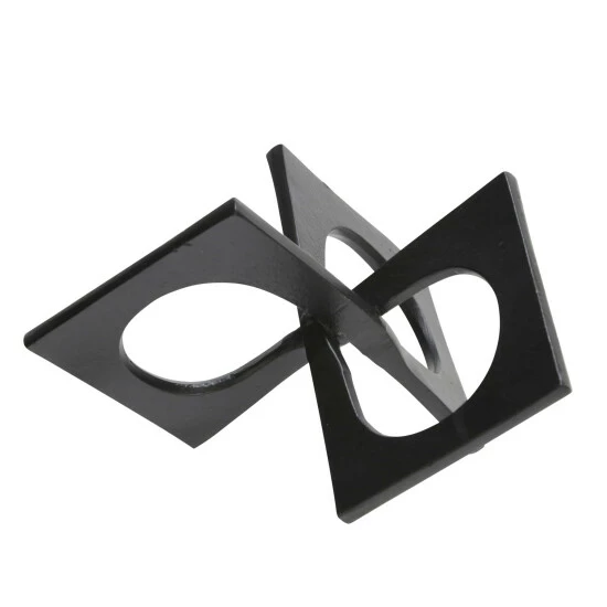 New β Sagebrook Home Metal 9" Linked Square Decor, Black 5.5"H - 9.0" X 9.0" X 5.5" π 5 New β Sagebrook Home Metal 9" Linked Square Decor, Black 5.5"H - 9.0" X 9.0" X 5.5" π - Image 3