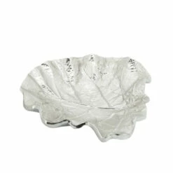 Hot Sale 🎉 Sagebrook Home Metal, 13" Round Leaf Tray, Silver 2.5"H - 12.75" X 11.0" X 2.5" 🧨 -Sagebrook Home Online Shop unnamed file 3286