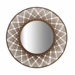 Best deal ⭐ Sagebrook Home Bamboo, 35" Mirrored Wall Deco, Brown 1.0"H - 35.0" X 35.0" X 1.0" ⌛