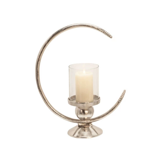 Brand new 𧨠Sagebrook Home Aluminum 19" Ring Candle Holder Withglass, Silver 19.0"H - 16.0" X 6.0" X 19.0" π 7 Brand new 𧨠Sagebrook Home Aluminum 19" Ring Candle Holder Withglass, Silver 19.0"H - 16.0" X 6.0" X 19.0" π - Image 5