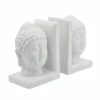 Brand new ⌛ Sagebrook Home Set Of 2 8" Buddha Heads Bookends, White 8"H - 4.25" X 6.18" X 8.0" 🎉 -Sagebrook Home Online Shop unnamed file 3356