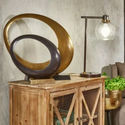 Flash Sale ✔️ Sagebrook Home Aluminum Ovoid Sculpture, Bronze, Brass Antique 13"H - 14.0" X 4.0" X 13.0" 😉