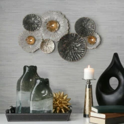 Brand new ๐คฉ Sagebrook Home Metal 26" Floral Wall Accent,multi Wb 2.25"H โ