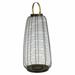 Promo 😉 Sagebrook Home 24" Metal Wire Cage Hurricane,Black - 11.81Lx11.81Wx23.82H ✔️