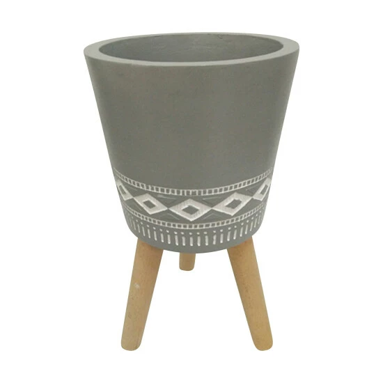 New βοΈ Sagebrook Home 16" Diamond Planter With Wood Legs, Gray 14.0"H - 16.0" X 16.0" X 14.0" π₯° 3 New βοΈ Sagebrook Home 16" Diamond Planter With Wood Legs, Gray 14.0"H - 16.0" X 16.0" X 14.0" π₯°