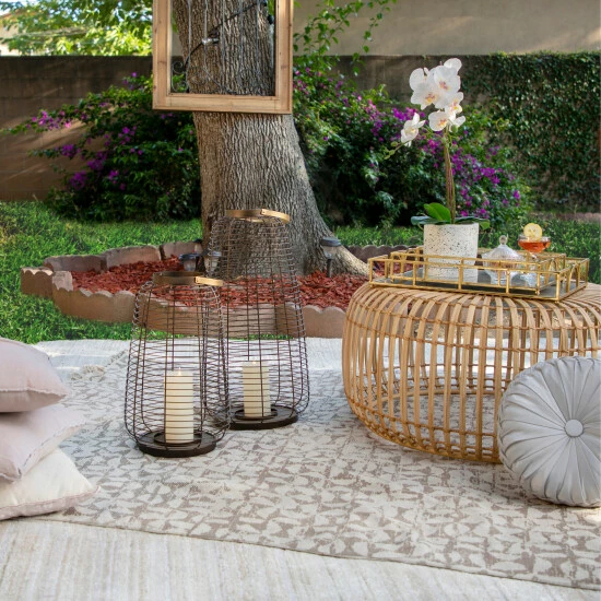 Promo ๐ Sagebrook Home 24" Metal Wire Cage Hurricane,Black - 11.81Lx11.81Wx23.82H โ๏ธ 4 Promo ๐ Sagebrook Home 24" Metal Wire Cage Hurricane,Black - 11.81Lx11.81Wx23.82H โ๏ธ - Image 2