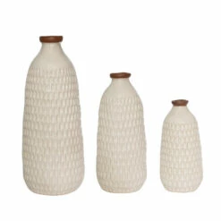 Cheapest 💯 Sagebrook Home Ceramic 12" Dimpled Vase, Ivory 12.25"H 😍 -Sagebrook Home Online Shop unnamed file 3422