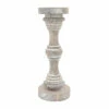 Cheap 😀 Sagebrook Home Wood, 14" Banded Bead Candle Holder, Antique White 14.0"H - 5.0" X 5.0" X 14.0" 💯