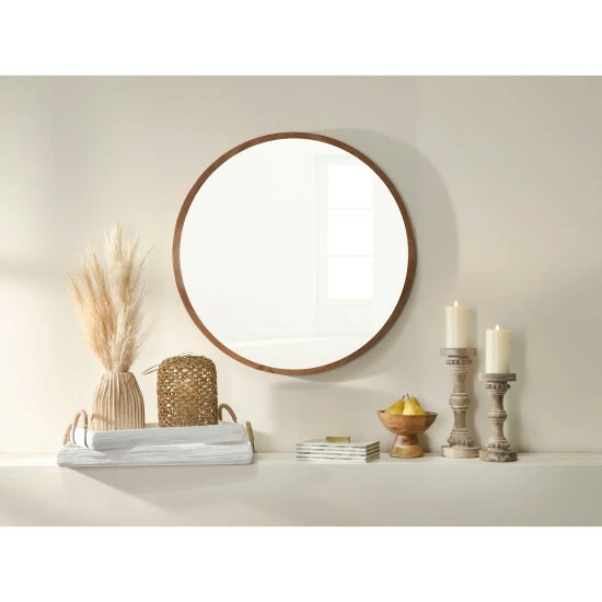 Promo โจ Sagebrook Home Wood, 32" Round Mirror, Brown 1.0"H - 32.0" X 32.0" X 1.0" ๐ฅ 6 Promo โจ Sagebrook Home Wood, 32" Round Mirror, Brown 1.0"H - 32.0" X 32.0" X 1.0" ๐ฅ - Image 4