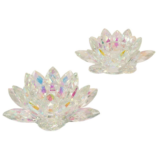 Buy โ Sagebrook Home Rainbow Crystal Lotus Votive Holder 6" 2.25"H - 6.0" X 6.0" X 2.25" ๐งจ 5 Buy โ Sagebrook Home Rainbow Crystal Lotus Votive Holder 6" 2.25"H - 6.0" X 6.0" X 2.25" ๐งจ - Image 3