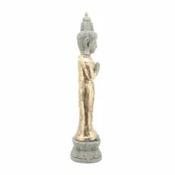 New 🧨 Sagebrook Home Resin, 26"h Standing Buddha, Gray, Gold 26.0"H ✨ -Sagebrook Home Online Shop unnamed file 3465