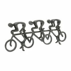 Wholesale 🎁 Sagebrook Home Metal 20" 3-man Cyclists, Gunmetal 7"H - 20.0" X 3.0" X 7.0" ✔️