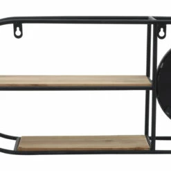 Wholesale 😉 Sagebrook Home Metal, Wood, 23"l Oval Wall Shelf With Mirror, Black, 10.0"H - 2.0" X 5.0" X 10.0" 👏 -Sagebrook Home Online Shop unnamed file 3495
