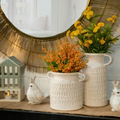 Best Sale ❤️ Sagebrook Home 7"h Jar With Handles, White 7"H ❤️