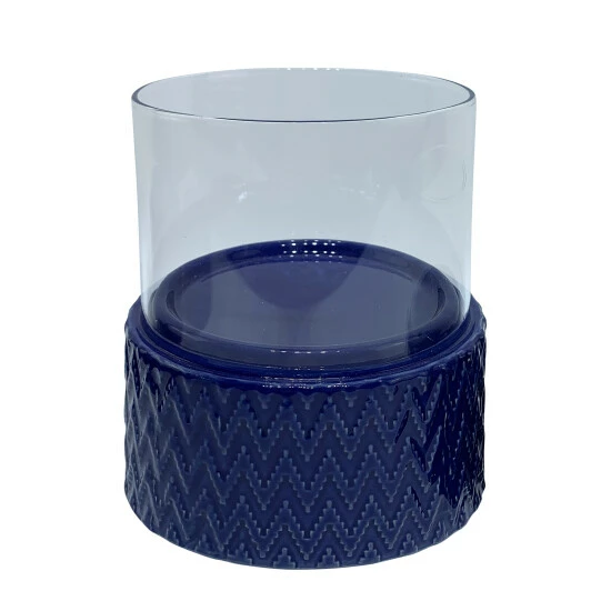 Promo ๐ฅฐ Sagebrook Home Cobalt Ceramic , Glass 6" Pillar Holder, Chevron 4.0"H - 6.0" X 6.0" X 4.0" ๐ 3 Promo ๐ฅฐ Sagebrook Home Cobalt Ceramic , Glass 6" Pillar Holder, Chevron 4.0"H - 6.0" X 6.0" X 4.0" ๐