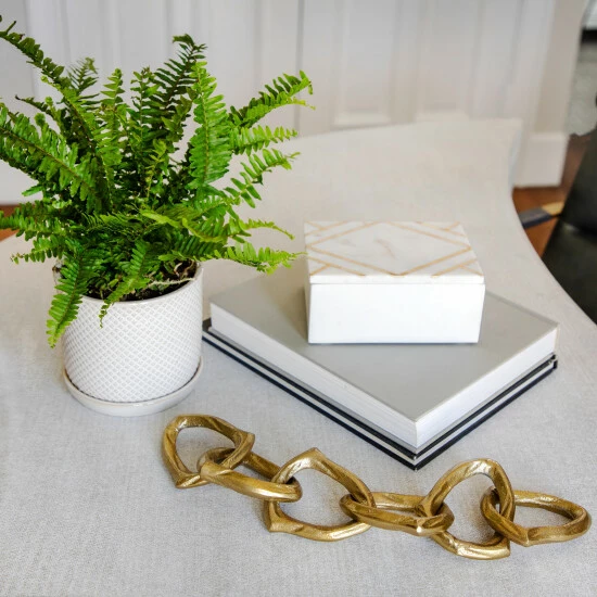 New 😍 Sagebrook Home Metal 18" Chain Links, Gold 1.0"H - 17.5" X 3.5" X 1.0" 😉 3 New 😍 Sagebrook Home Metal 18" Chain Links, Gold 1.0"H - 17.5" X 3.5" X 1.0" 😉