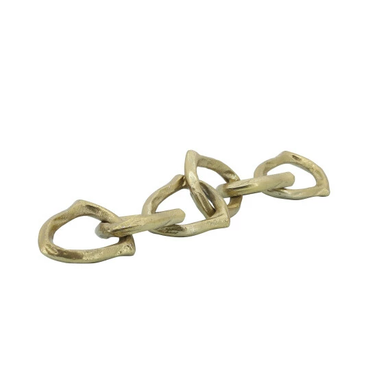 New 😍 Sagebrook Home Metal 18" Chain Links, Gold 1.0"H - 17.5" X 3.5" X 1.0" 😉 5 New 😍 Sagebrook Home Metal 18" Chain Links, Gold 1.0"H - 17.5" X 3.5" X 1.0" 😉 - Image 3