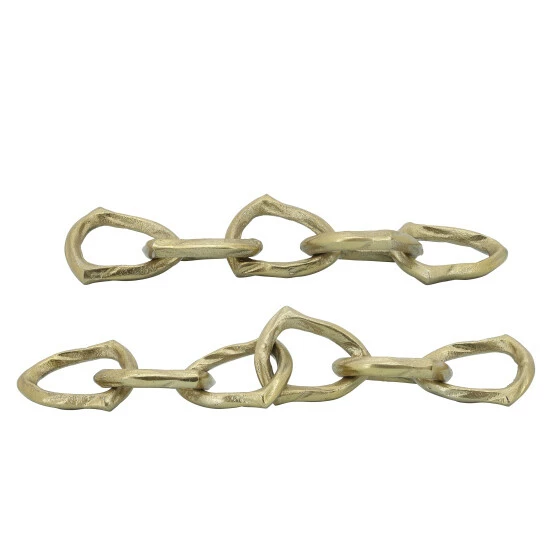 New 😍 Sagebrook Home Metal 18" Chain Links, Gold 1.0"H - 17.5" X 3.5" X 1.0" 😉 7 New 😍 Sagebrook Home Metal 18" Chain Links, Gold 1.0"H - 17.5" X 3.5" X 1.0" 😉 - Image 5