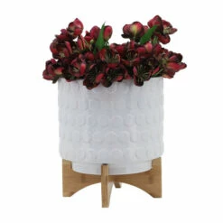 Top 10 😀 Sagebrook Home Ceramic 10" Planter On Wooden Stand, White 12.0"H - 10.0" X 10.0" X 12.0" 👍 -Sagebrook Home Online Shop unnamed file 359
