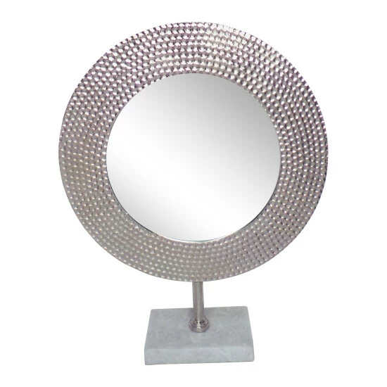 Promo β Sagebrook Home Metal 19" π¨ Hammered Mirror On Stand, Silver 18.5"H - 14.0" X 4.0" X 18.5" π 3 Promo β Sagebrook Home Metal 19" π¨ Hammered Mirror On Stand, Silver 18.5"H - 14.0" X 4.0" X 18.5" π