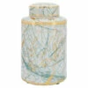 Wholesale 🔔 Sagebrook Home Ceramic 12" Jar With Gold Lid, Green 12.0"H - 7.0" X 8.0" X 12.0" 🔥