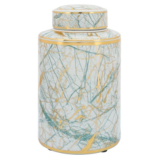 Wholesale ๐ Sagebrook Home Ceramic 12" Jar With Gold Lid, Green 12.0"H - 7.0" X 8.0" X 12.0" ๐ฅ 3 Wholesale ๐ Sagebrook Home Ceramic 12" Jar With Gold Lid, Green 12.0"H - 7.0" X 8.0" X 12.0" ๐ฅ