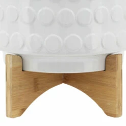 Top 10 😀 Sagebrook Home Ceramic 10" Planter On Wooden Stand, White 12.0"H - 10.0" X 10.0" X 12.0" 👍 -Sagebrook Home Online Shop unnamed file 363