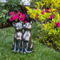 Best deal 👍 Sagebrook Home Resin. 14"h Smooching Cats, Bronze 14"H 😉