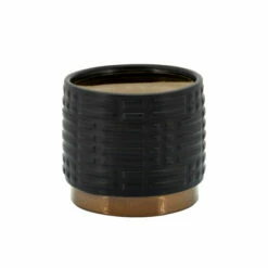 Best Pirce 💯 Sagebrook Home Set Of 2 Maze Metallic Planters 6, 8", Black 7"H - 8.0" X 8.0" X 7.0" ⌛ -Sagebrook Home Online Shop unnamed file 3672