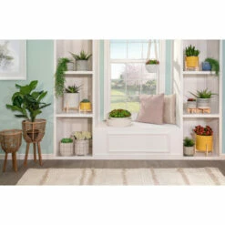 Top 10 ✔️ Sagebrook Home 6" Ceramic Striped Planter With Wood Stand, Yellow 7"H - 6.0" X 6.0" X 7.0" 😍