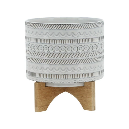 Buy ๐ฏ Sagebrook Home 8" Tribal Planter With Wood Stand, Beige 7.0"H - 8.0" X 8.0" X 7.0" โจ 3 Buy ๐ฏ Sagebrook Home 8" Tribal Planter With Wood Stand, Beige 7.0"H - 8.0" X 8.0" X 7.0" โจ