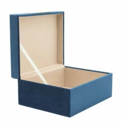 Discount 🎉 Sagebrook Home Set Of 2 Velveteen Jewelry Box, Navy , Gold 4"H - 9.0" X 7.0" X 4.0" 🎉 -Sagebrook Home Online Shop unnamed file 3707