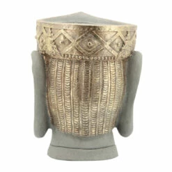 Best deal 🔔 Sagebrook Home Resin, 13"d Buddha Head Planter, Gray, Gold 17"H - 13.0" X 13.0" X 17.0" 🔥 -Sagebrook Home Online Shop unnamed file 3719