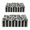 New ⭐ Sagebrook Home Resin, Set Of 2 10, 12" Harlequin Boxes, Black, White 4"H - 12.0" X 8.0" X 4.0" ✔️ 2 New ⭐ Sagebrook Home Resin, Set Of 2 10, 12" Harlequin Boxes, Black, White 4"H - 12.0" X 8.0" X 4.0" ✔️ -Sagebrook Home Online Shop unnamed file 3721