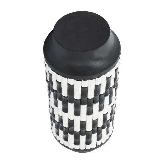 Discount 🛒 Sagebrook Home Resin, 14"h Tribal Vase, Black, White 14.0"H 👍 6 Discount 🛒 Sagebrook Home Resin, 14"h Tribal Vase, Black, White 14.0"H 👍 - Image 4