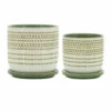 Top 10 ⌛ Sagebrook Home Ceramic Set Of 2 5, 6" Planter With Saucer, Olive 5.75"H - 6.0" X 6.0" X 5.75" 🔥